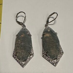 Elegant Silver Dangle Earrings EUC